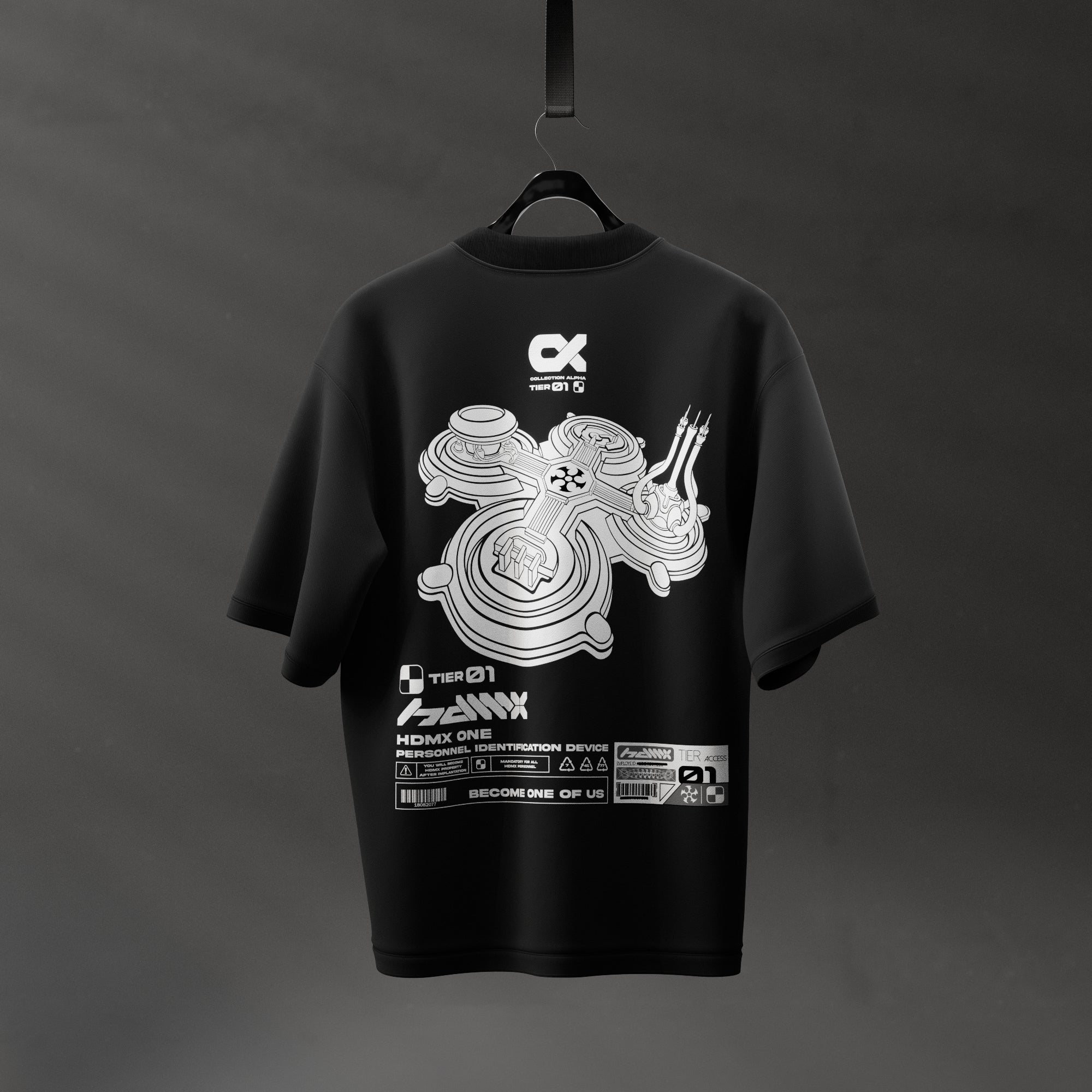 Tier 01 hdmx one | Organic Cotton Tee Black
