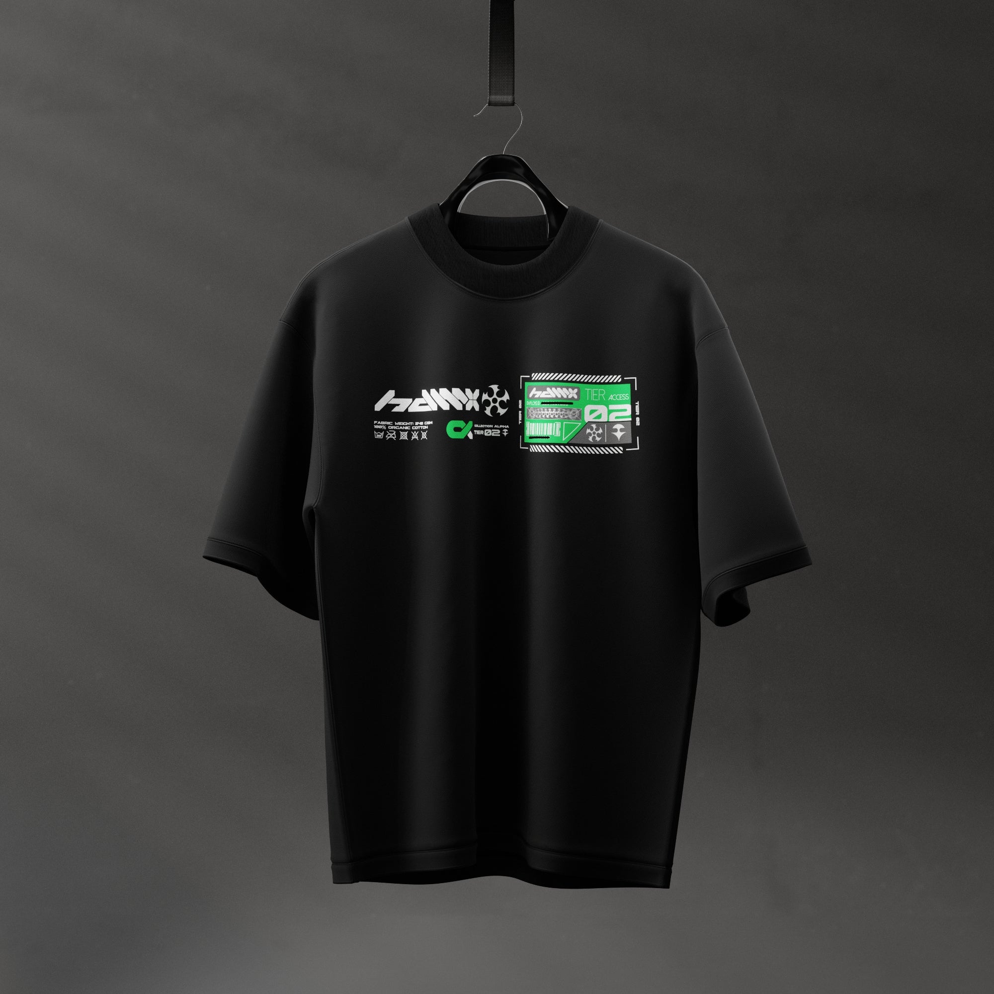 Tier 02 Sentinel | Organic Cotton Tee Black